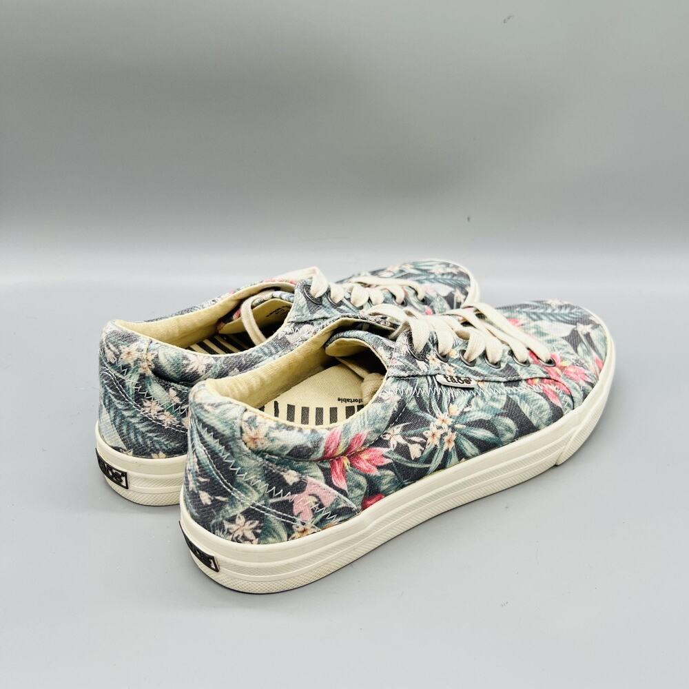 Taos Shoes Women 8.5 Multicolor Floral Canvas Plim Soul Lace Up Sneakers Comfort - Picture 7 of 11
